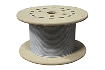 Loos Stainless Steel 302/304 Wire Rope, Vinyl Coated, 7x7 Strand Core, 3/64