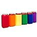 Beer Can Cooler Sleeves for Party - Collapsible Neoprene Soda Can Insulator Sleeve 6 Pack, Multicolored