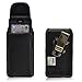 iPhone SE and 5 Belt Case, Turtleback 5 Holster, fits Otterbox Lifeproof Case, Rotating Belt Clip, Black Leather Pouch, Heavy Duty Made in USA