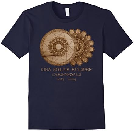 Mens USA Solar Eclipse Carbondale 2017 2024 Unique Gift T shirt Medium Navy