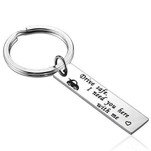 Meiligo Drive Safe Keychain Handsome I Love You Trucker Husband gift for husband dad gift valentines day stocking stuffer (I need you Keychain)