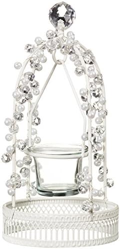 New Wedding Cream Diamante Birdcage & Tealight Holder Lantern Decoration