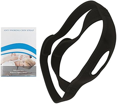 Colossal ship Adjustable Anti Snore Chin Strap Anti Snoring Chin Strap , stop snoring Strap Jaw Support Belt Fits Men&amp; Women (Black)