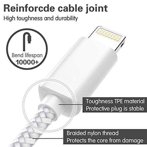 image for ZestyChef iPhone Charger, MFi Certified iPhone Cable 5 Pack [3/3/6/6/1