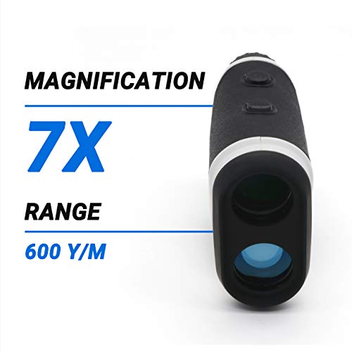 Blue Tees Golf Laser Rangefinder with Pinseeker | 7x Magnification, 600 Yard/Meter Range Finder for Golf with CR2 Battery | Tournament Legal - Thumbnail 3