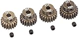 Hardcoated Aluminum 48p Pinion Gear Set (19T 20T 21T 22T) 48 Pitch - Associated Losi TLR Traxxas HPI