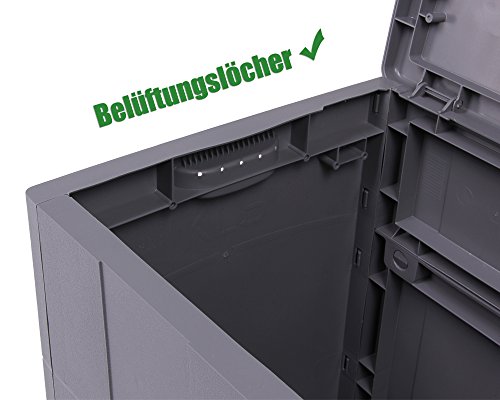 Kissenbox Auflagenbox Gartentruhe Karisma 270 Liter grau abschließbar – Bild 9