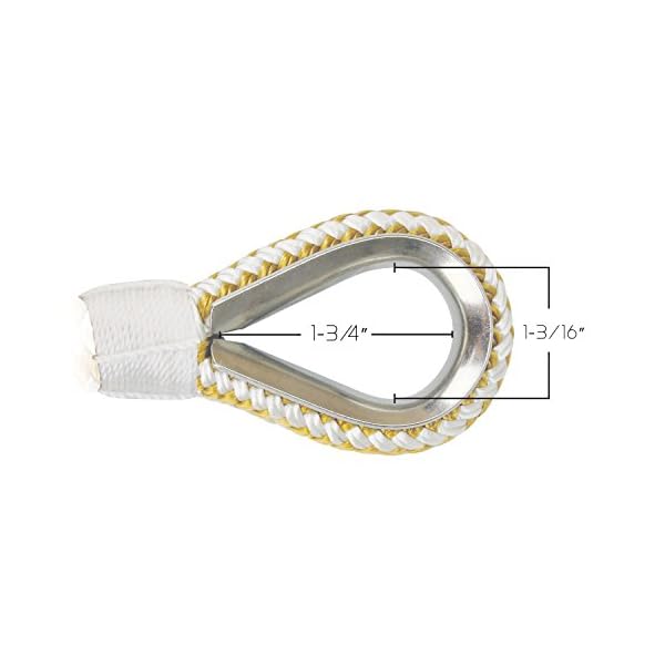Extreme-Max-BoatTector-Premium-Double-Braid-Nylon-Anchor-Line-with-Thimble-White-Gold