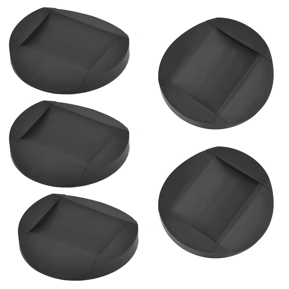 5 Pcs Furniture Caster Cups,Anti-Sliding Rubber Feet Protector Pads Furniture Coasters,Chair Leg Floor Protectors Bed Sofa Chair Leg Wheel Anti-Slip Pad for Floors,Wheels,Sofas and Bed(Black)