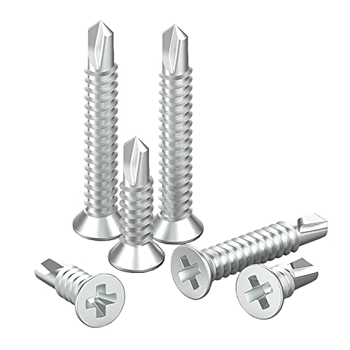 Self Tapping Screws 4.8x25 mm Stainless steel Self Drilling Screws for Metal Sheets Roofing Windows Screws 50Pcs