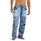MJC International Men's Generic Faux Denim Pajama Pant, Blue, Large