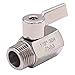 DERNORD 1/2 inch Stainless Mini Ball Valve NPT Female x Male Thread SUS316