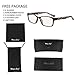 MAGIC JING Blue Light Blocking Computer Gaming Glasses Anti Glare UV Protection Rectangle Eyeglasses for Men and Women