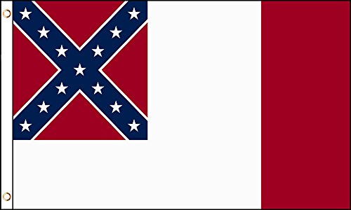 CSA Third National Flag Blood-Stained Banner 3x5 Feet Flag by TrendyLuz Flags