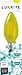 Luxrite LR21266 (2-Pack) Yellow LED Filament Candelabra Light Bulb, 4-Watt Equivalent to 40w Incandescent, Bright Yellow Color, 350 Lumens, 15,000 Hr Life, E12 Candelabra Base