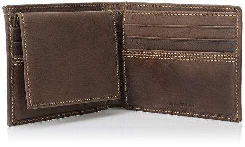 Carhartt Men's Top Grain Leather Passcase, Contrasting Stitch, Brown, One Size