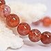 Red Crab Fire Agate Gemstone 8mm Round Beads Stretch Bracelet 7 Inch Unisex