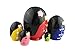 Winterworm Cute Japanese Little Girls Wear Kimono Pattern Egg Shape Handmade Wooden Russian Nesting Doll Matryoshka Kokeshi Set 5 Piece for Kids Toy Birthday Christmas Home Decoration