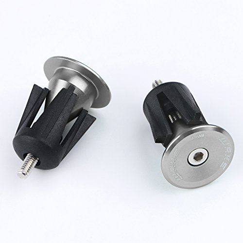 Bike Bar End Plugs Bicycle Handlebar End Caps Universal Rubber Aluminum Handlebar Plug for Most Bicycle Road Bike Mountain Bike BMX MTB Fixie (2 Pair)
