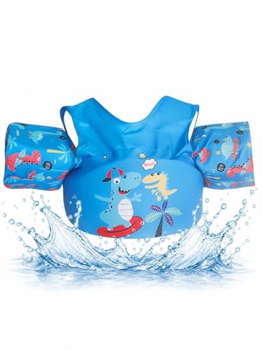 CALISTALEE Chaleco Salvavidas para Niños,Chaleco de Natación Infantil con Correas de Seguridad Ajustables,Flotadores de Natación Seguridad para 3 a 7 Años(22-55 lbs),Ideal para Piscina,Parque,Playa