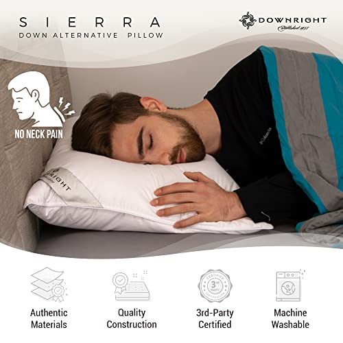 Downright SIERRA Luxury Down Alternative Fiber Pillow Comforel Fiber