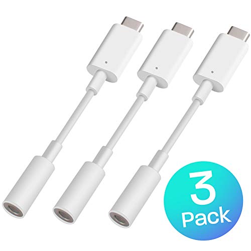 [3 Pcs Value Pack] Google Pixel 2, 2 XL USB-C to 3.5mm Headphone Audio Jack Adapter