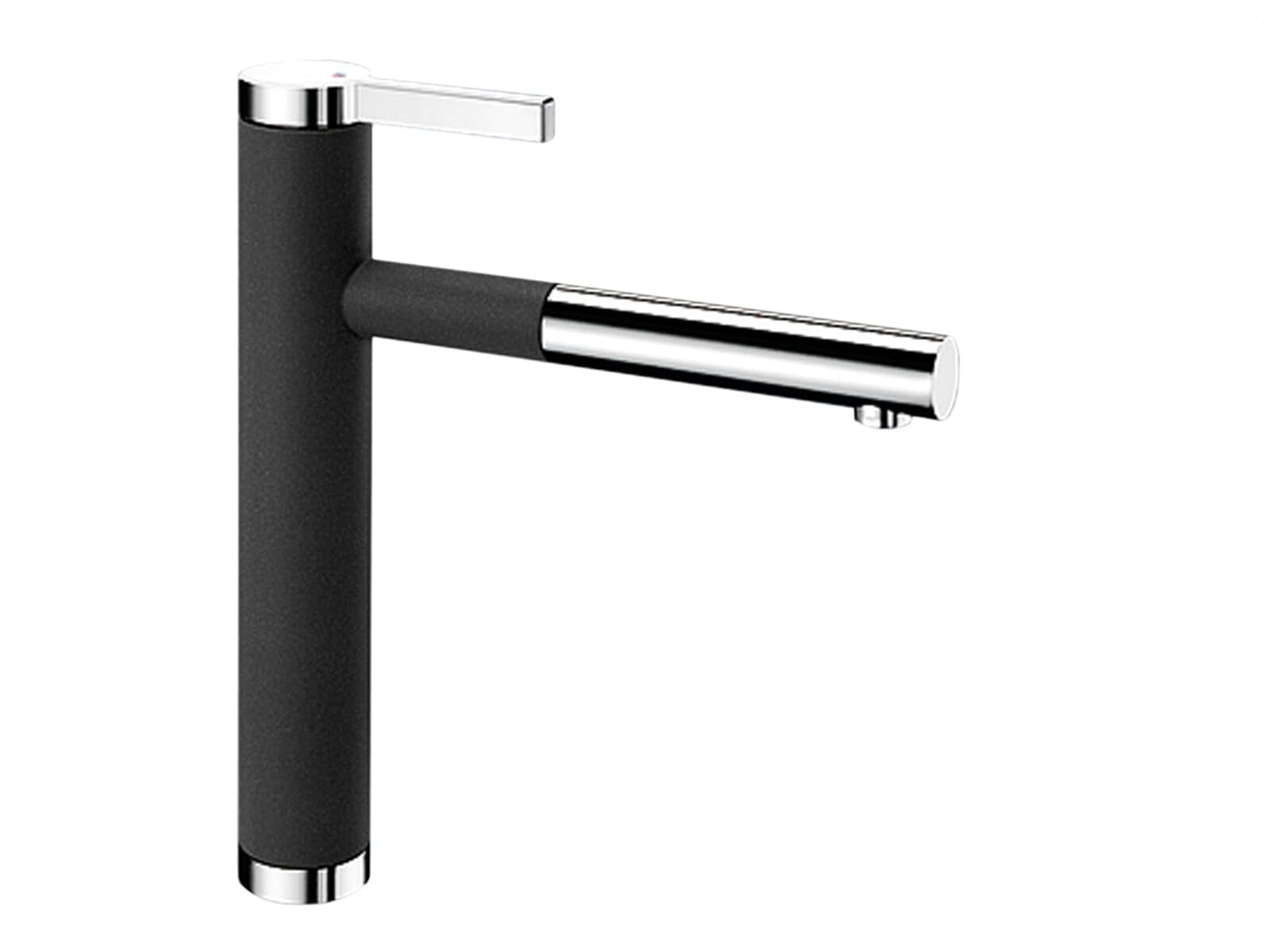 BLANCO LINEE-S | Kitchen Mixer tap in Anthracite/Chrome | High-Pressure | with Pull-Out Hose | Non-Return Valve | Ceramic Cartridge | Assured Water Quality & Water-Saving | [4.6x24.8x28.1 cm]