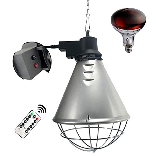 DFGENLY Wärmelampe Tiere, Profi Wärmestrahlgerät Rotlichtlampe Infrarotlampe Wärmelampe Hühnerstall, Einstellbare…