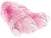 WISHPETS Grizzly Bear Paw Animal Slippers w/White Toes (Pink, M - Kids/Adult)