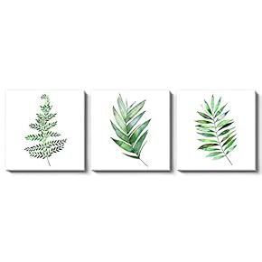 Canvas Wall Art Plants and Fruits Painting Artwork for Home Prints Framed - 12"x12"x3 Panels