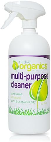 Native Organics Multi Purpose Cleaner by Non-toxic, Plant-Based, All-Natural, 32 ounce bottle, Fresh Grapefruit Scent, Child &amp; Pet safe home cleaning product (1)