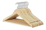 Whitmor 6026-341 Natural Wood Collection Skirt Hangers Set of 5 - 2-Sets