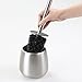 mDesign Toilet Bowl Brush and Holder for Bathroom Storage - Brushed Stainless Steel