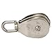 BQLZR Stainless Steel 304 Double Swivel Pulley Block Fixed Pulley Lifting M50 50mm