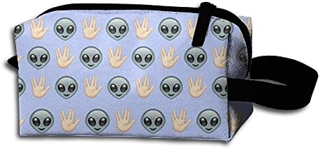 Alien And Palm Hanging Travel Cosmetic Bag For Women Multifuncition Pencil Bag