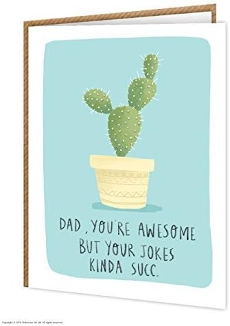 Funny Humorous 'Dad You're Jokes SUCC' Birthday Greetings Card