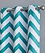HLC.ME Chevron Print Thermal Insulated Energy Efficient Room Darkening Blackout Window Curtain Grommet Top Panels for Bedroom & Play Room - Set of 2-52