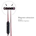 DPKIKO 3365365 Wireless Stereo Bluetooth Headset with Magnet Attraction, Sweatproof V4.1 Sports Earphones with Microphone for iPhone, Android Smartphones and Other Bluetooth Devices, Red