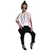 Girls' Summer 2PCS Clothing Set Short-Sleeve Top and Black Harem Pants