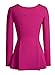 HOMEYEE Women's Vintage Square Neck Long Sleeve Peplum Tops Blouse 542(XXL,Pink)