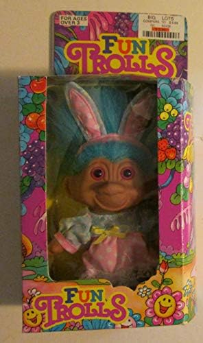Toys N Things Fun Trolls - Blue Hair Easter Bunny Troll (5 Inch)