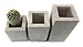 Square Concrete Succulent Planters/Air Plant Holder/Vase. (set of 3) Natural Gray.Cement Succulent pots. Modern Planter set