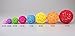 kydely 10pcs Handmade Wicker Rattan Balls, Garden, Wedding, Party Decorative Crafts, Vase Fillers, Rabbits, Parrot, Bird Toys (5CM, 17# Yellow)