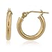 10k Yellow Gold 2mm Basic Pincatch Hoop Earrings in 12mm, 14mm, 16mm, 18mm, 25mm, 30mm and 50mm!