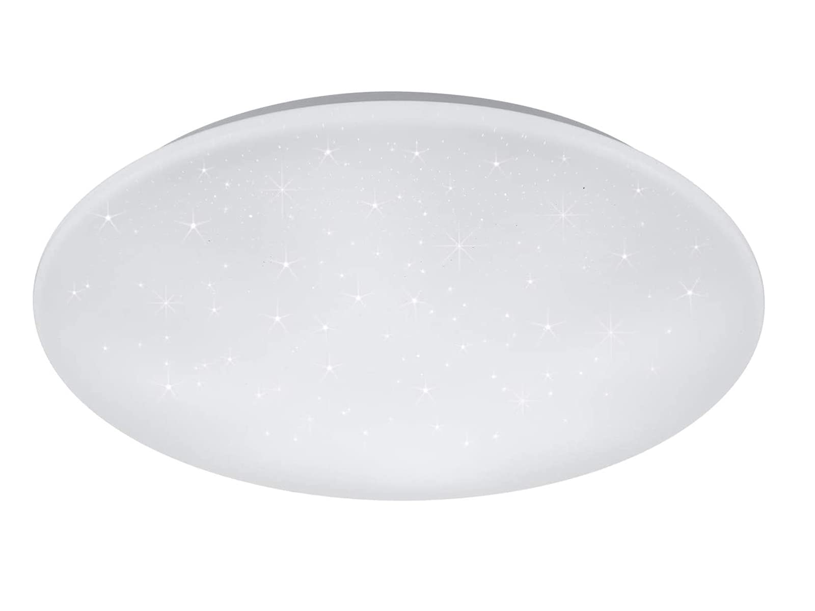 Reality Leuchten Kato R67609100 LED Ceiling Light, Acrylic White, 27 Watt, Adjustable Brightness and Light Colour, Star Light Effect