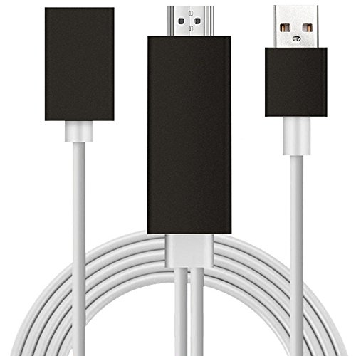 Click Here to See More Images Efanr MHL USB to HDMI Media 1080P HDTV Audio Adapter Cable Universal TV Converter for iPhone 7 7 Plus 6 6S Plus iPad Samsung Galaxy S3 S4 S5 S6 Note 4 5 HTC Andriod Devices (Black)