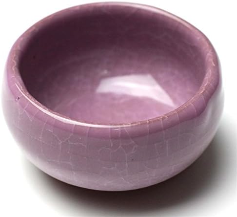 Calligraphy Brush Sumi Pens Calligraphy Brush Rest Water Well Light Purple Cream Colorful Ceramics Tradition Crack Pattern Professional A Great Classical Chinese (Water Well 04)