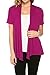 Pastel by Vivienne Women's Short Sleeve Open Front Vest Large Magenta