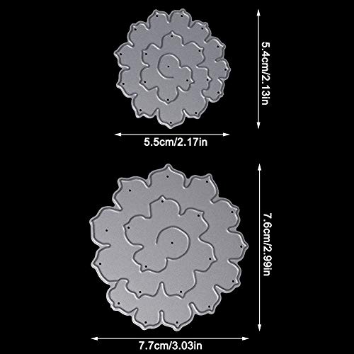 2Pcs Flowers Cute Daily Cutting Dies Metal Stencil Template for DIY Album Scrapbook Halloween Christmas Thanksgiving Decoration Gift - Thumbnail 4