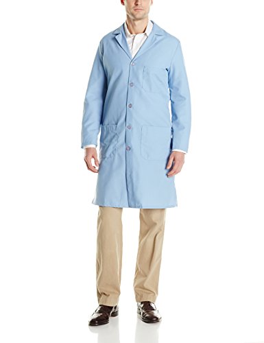 Red Kap Men's Exterior Pocket Original Lab Coat, Light Blue, 40